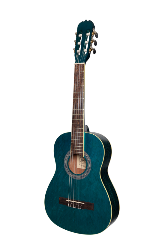 Sanchez 1/2 Size Student Classical Guitar with Gig Bag (Blue)