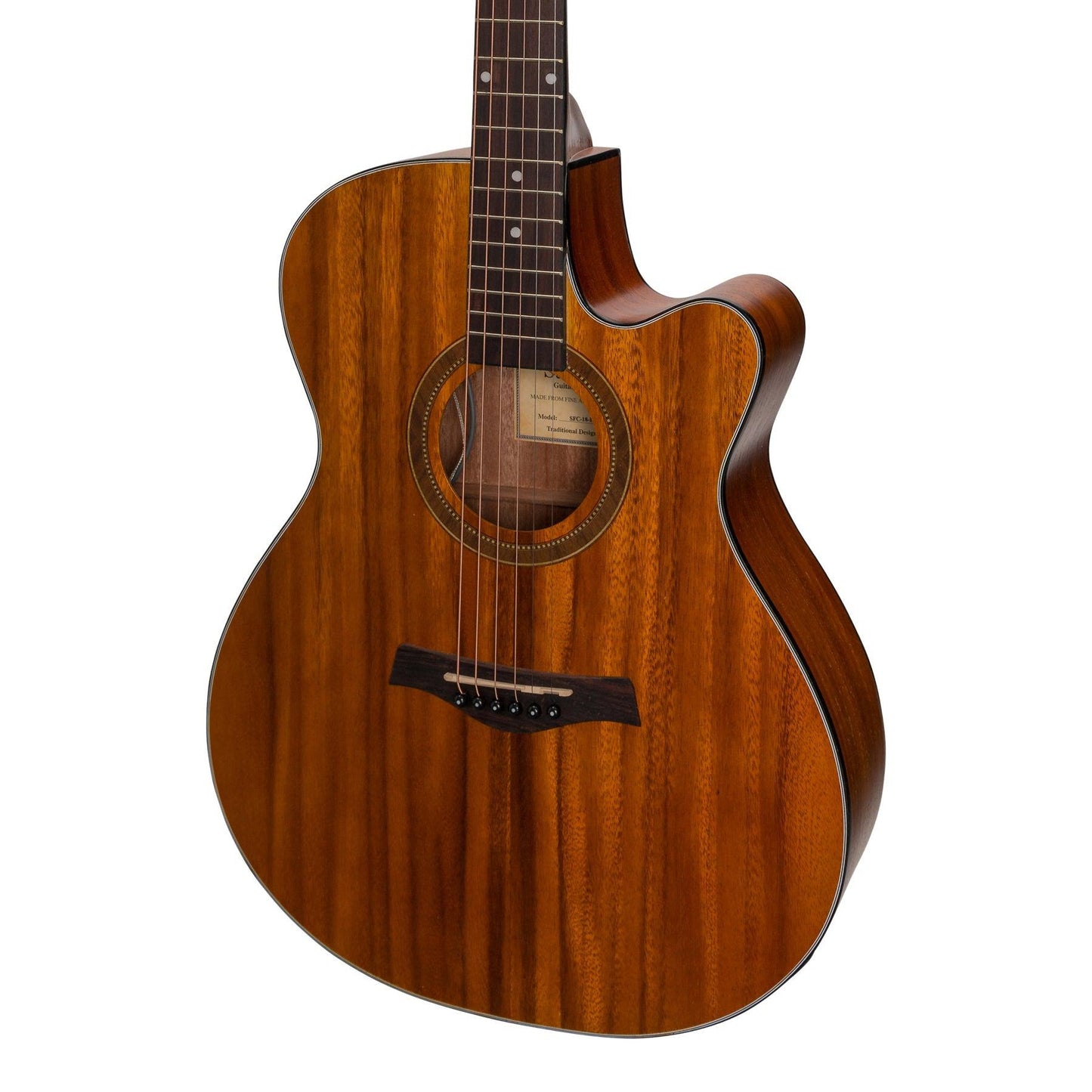 Sanchez Acoustic-Electric Small Body Cutaway Guitar Pack (Koa)