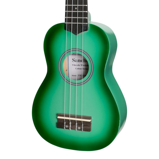 Sanchez 'Colourburst Series' Soprano Ukulele (Greenburst)