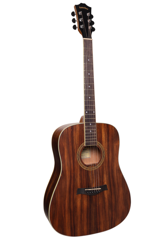 Sanchez Left Handed Acoustic Dreadnought Guitar Pack (Rosewood)