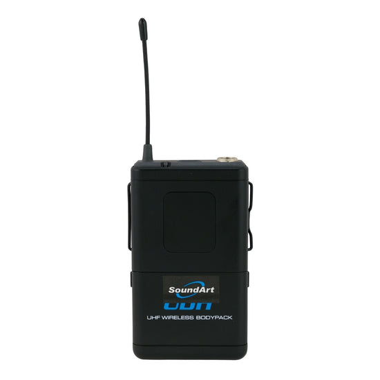 SoundArt 8 Channel 400 Watt Dual Wireless Powered Mixer PA System with DVD Player