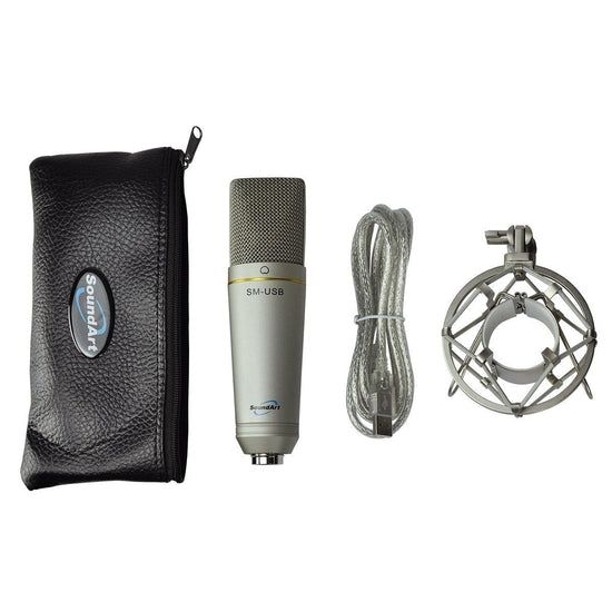 Load image into Gallery viewer, SoundArt USB Condenser Microphone with Cradle &amp;amp; Carry Bag
