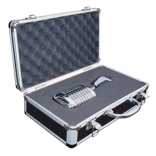 Load image into Gallery viewer, SoundArt &amp;#39;Vintage&amp;#39; Condenser Microphone with Deluxe Carry Case (Chrome)
