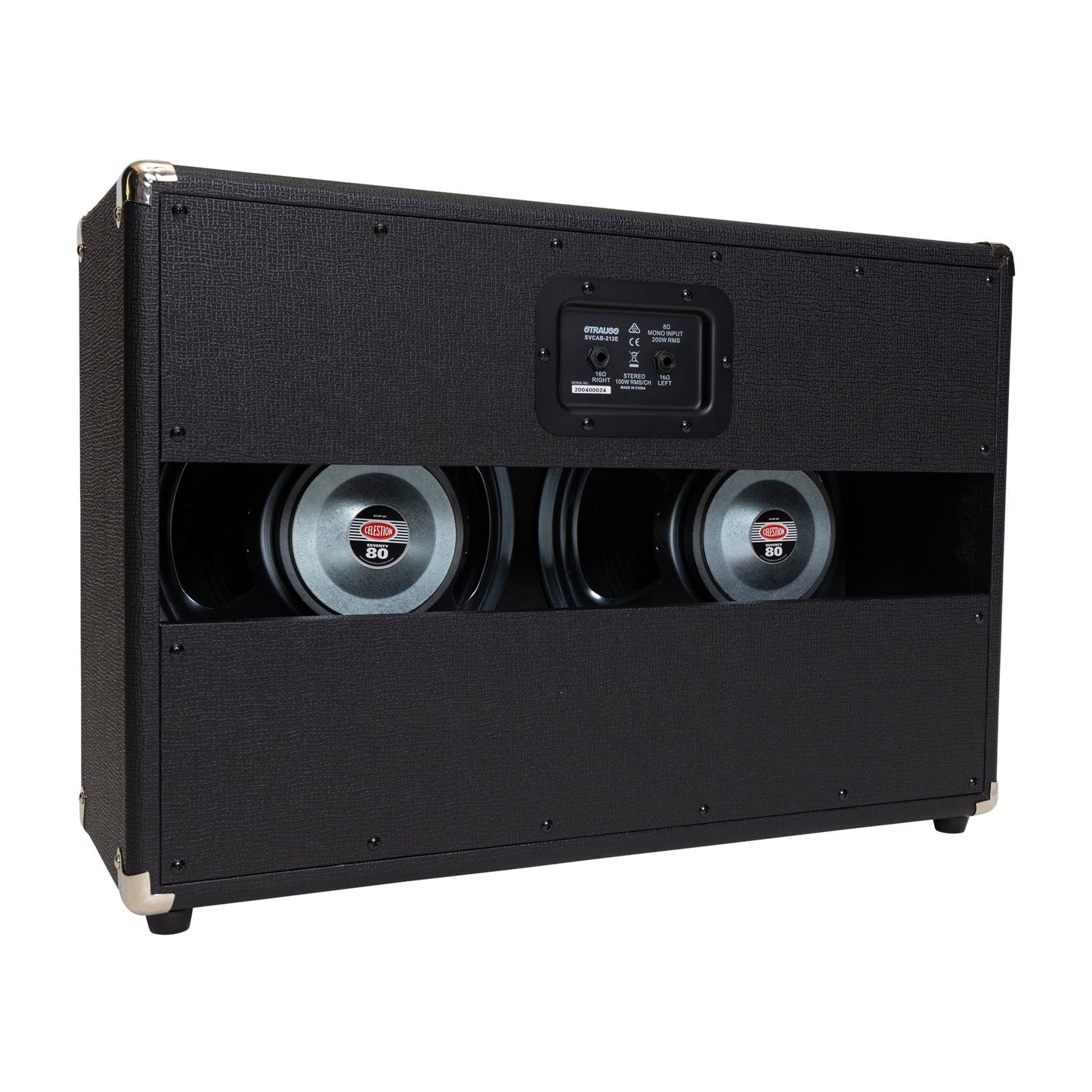 Strauss 2x12 100 Watt Open Back Speaker Cabinet (Black)