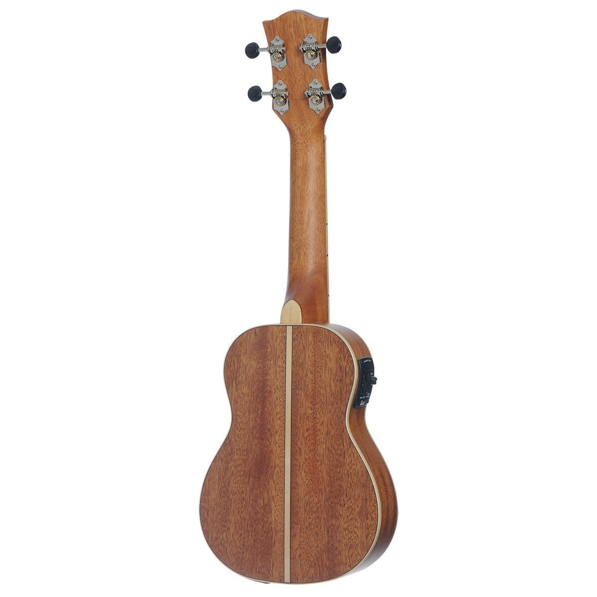 Load image into Gallery viewer, Tiki &amp;#39;5 Series&amp;#39; Mahogany Solid Top Electric Soprano Ukulele with Hard Case (Natural Satin)

