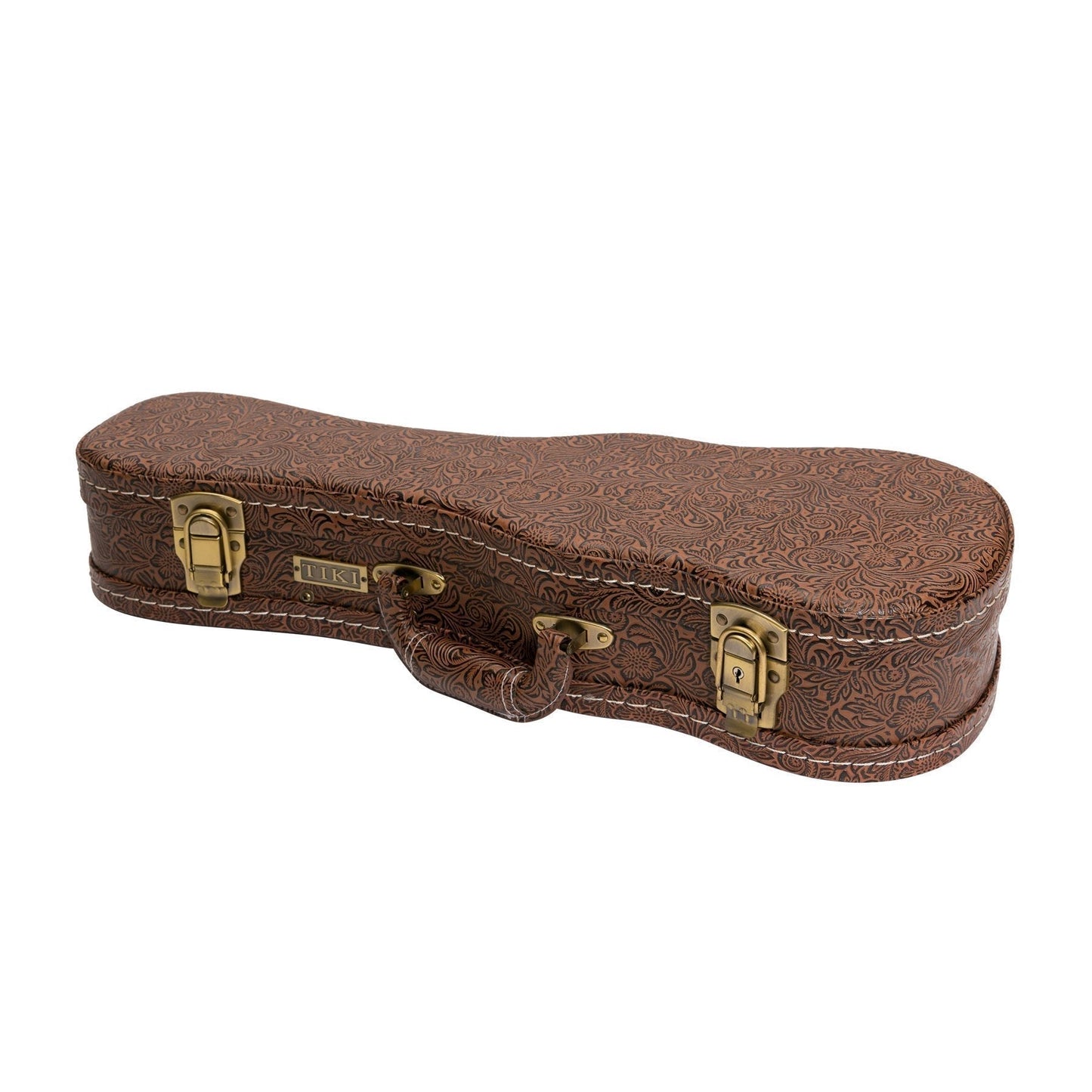 Load image into Gallery viewer, Tiki &amp;#39;5 Series&amp;#39; Mahogany Solid Top Electric Soprano Ukulele with Hard Case (Natural Satin)
