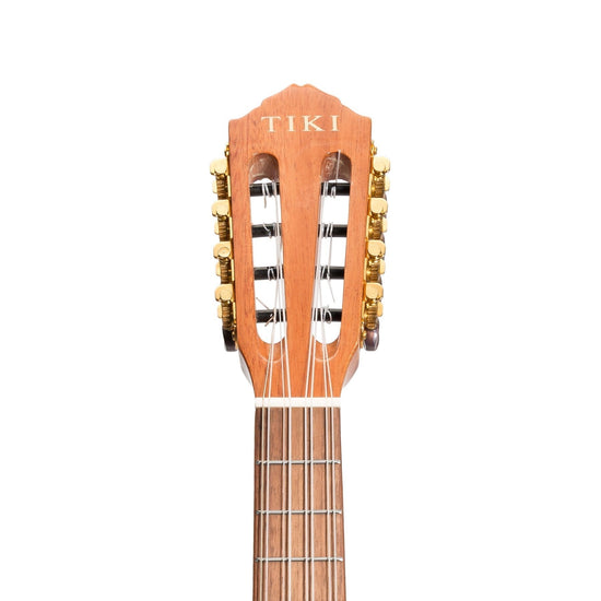 Tiki 8 String Mahogany Solid Top Electric Ukulele with Hard Case (Natural Gloss)