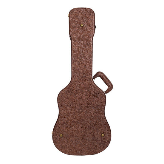 Load image into Gallery viewer, Timberidge Deluxe Shaped 12-String Mini Acoustic Guitar Hard Case (Paisley Brown)
