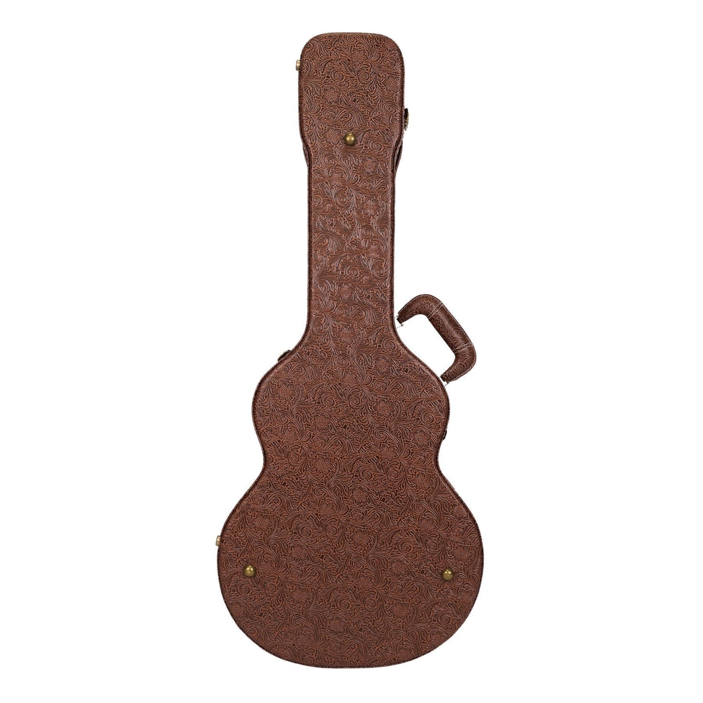 Load image into Gallery viewer, Timberidge Deluxe Shaped Traveller Acoustic Guitar Hard Case (Paisley Brown)
