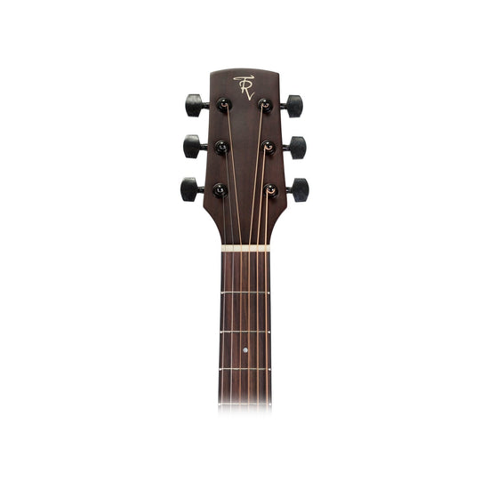 Timberidge 'Messenger Series' Left Handed Mahogany Solid Top Acoustic-Electric Dreadnought Cutaway Guitar (Natural Satin)
