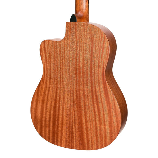 Timberidge 'Messenger Series' Mahogany Solid Top Acoustic-Electric Classical Cutaway Guitar (Natural Satin)