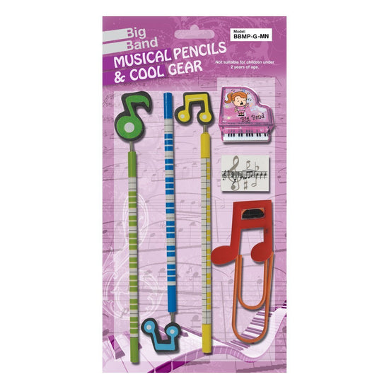 Big Band Pencil Set (Musical Note Pink)