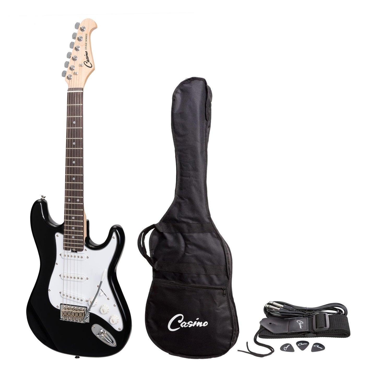 Casino ST-Style Short Scale Electric Guitar Set (Black)