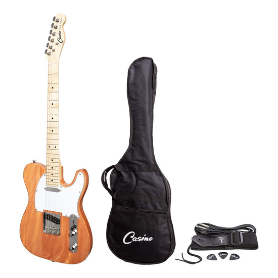 Casino TE-Style Electric Guitar Set (Natural Gloss)