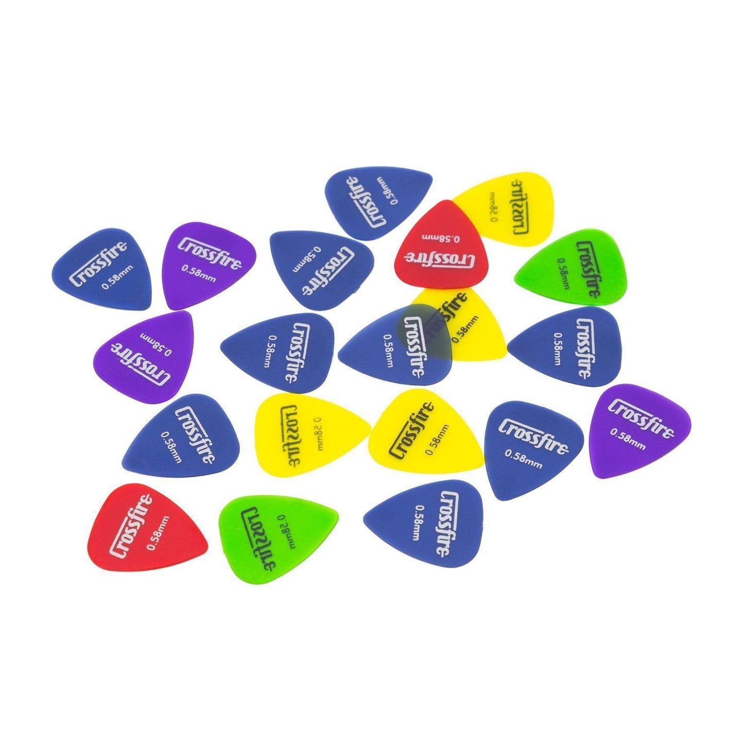 Crossfire 0.58mm Canned Guitar Picks (20 Pack Assorted)