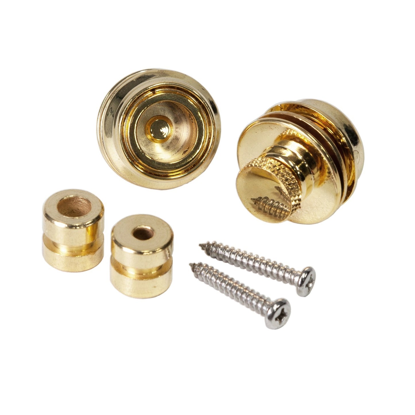 Crossfire D-Style Guitar Strap Locks (Gold)