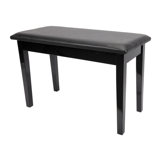 Crown Standard Duet Piano Stool with Storage Compartment (Black)