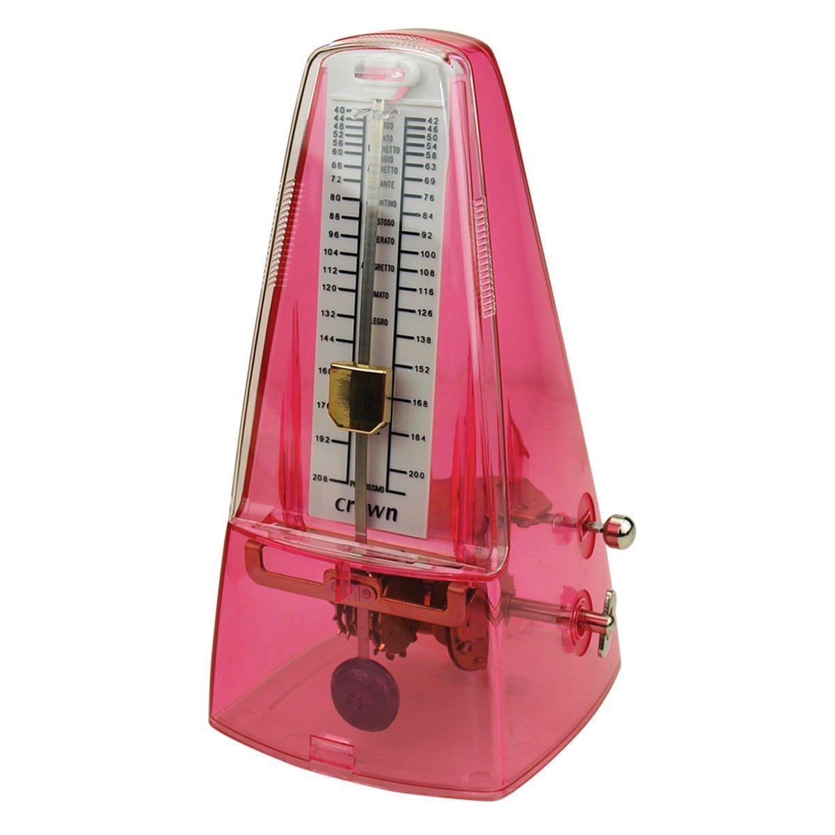 Crown Traditional Metronome (Transparent Pink)