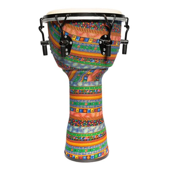 Drumfire 10" Tuneable Synthetic Head Djembe (Multicolour)