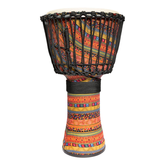 Drumfire 12" Synthetic Head Rope Djembe (Multicolour)