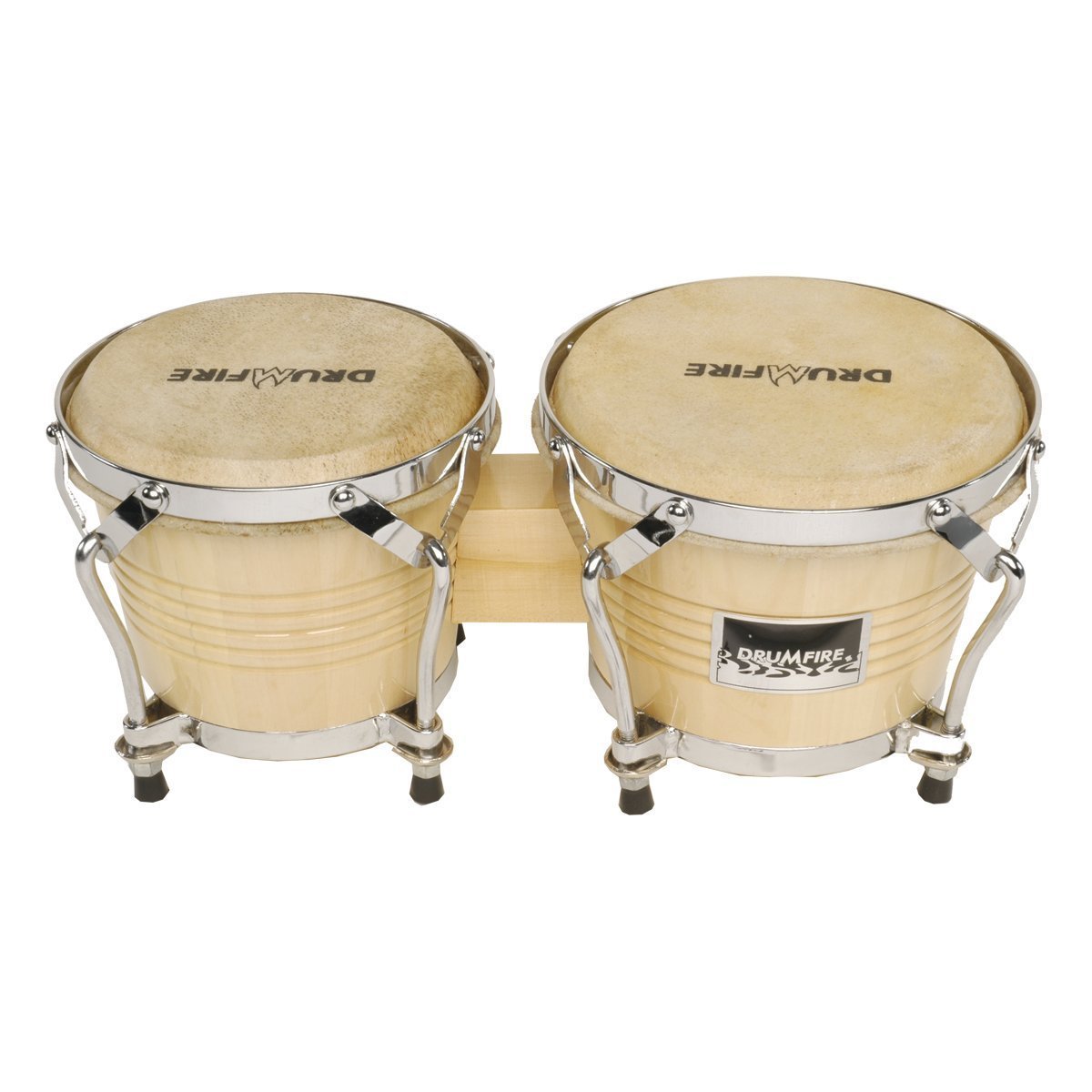 Drumfire 6.5" and 7.5" Wood Bongos (Natural Gloss)