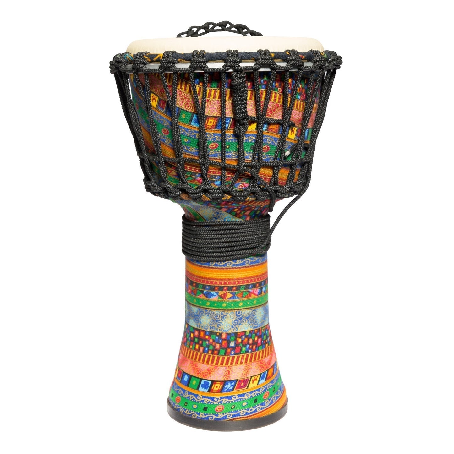 Drumfire 8" Synthetic Head Rope Djembe (Multicolour)