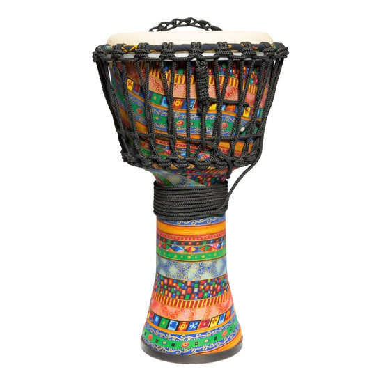 Drumfire 8" Synthetic Head Rope Djembe (Multicolour)