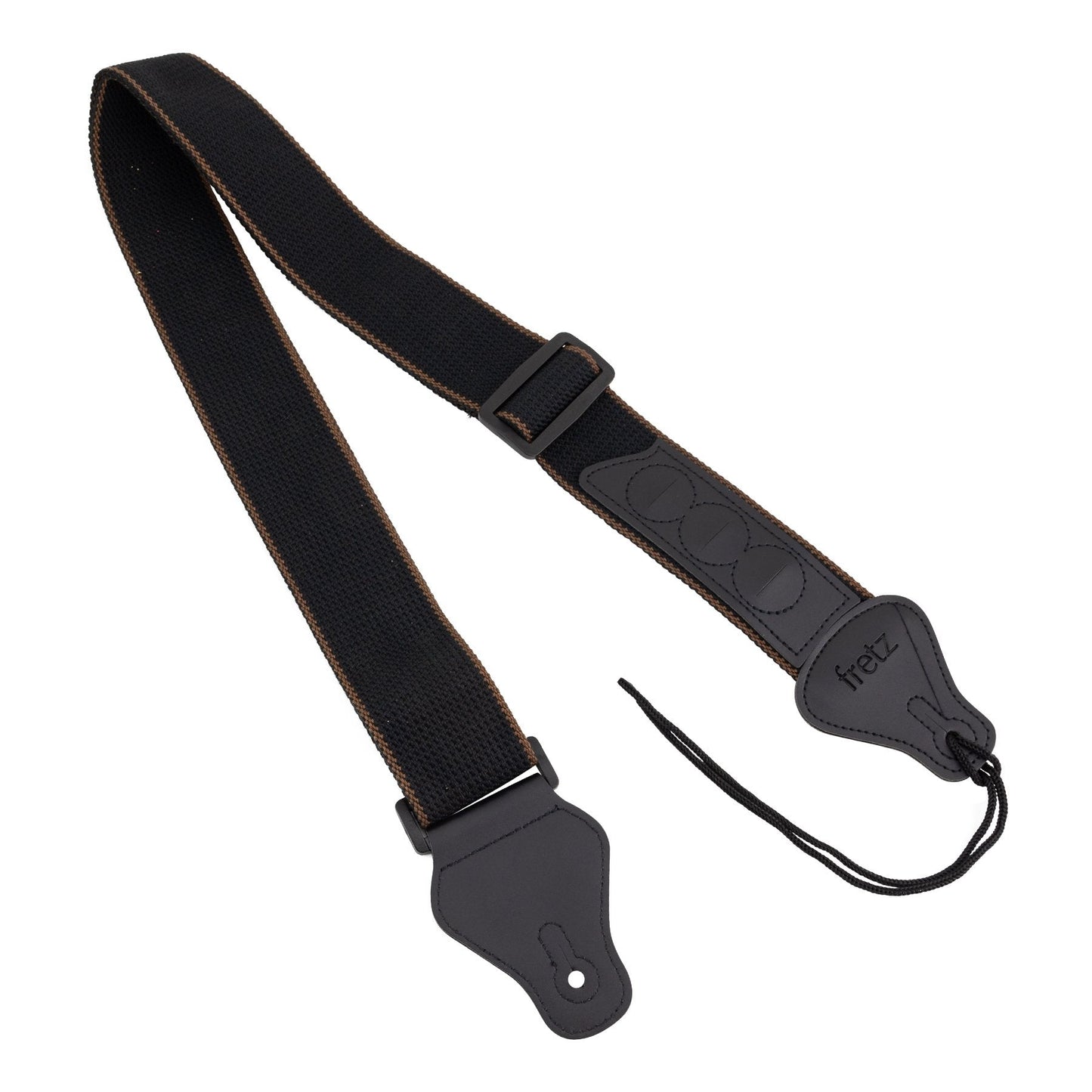 Fretz Polyweb Cotton Guitar Strap with Pick Holder (Black)