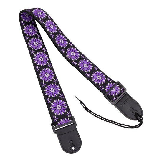 Fretz Woven Jacquard Polyster Guitar Strap (Lavender)