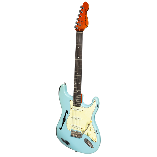J&D 'Legacy Series' ST-Style Thinline 'Relic' Electric Guitar (Blue)