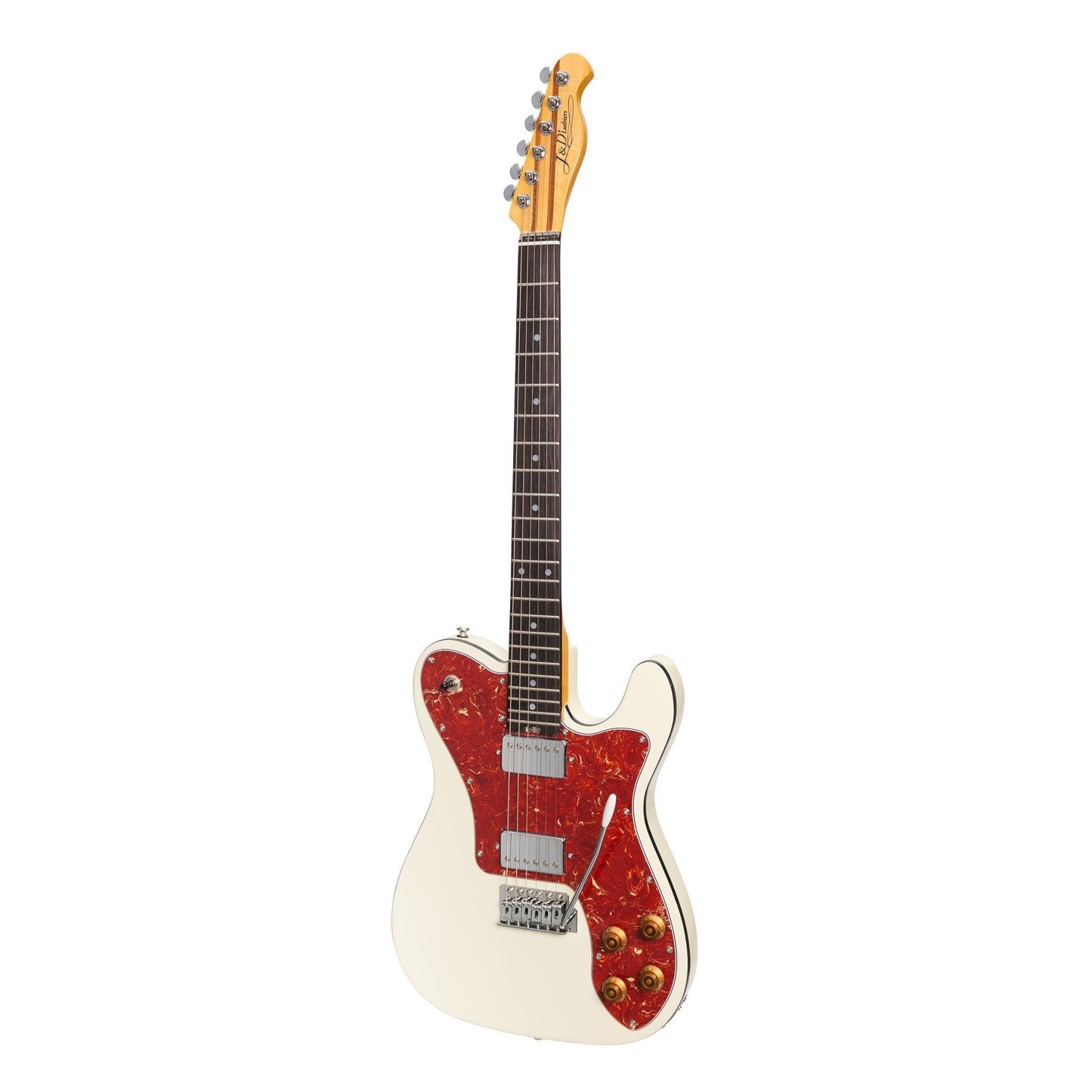 J&D Luthiers Deluxe TE-Style Electric Guitar (Ivory)