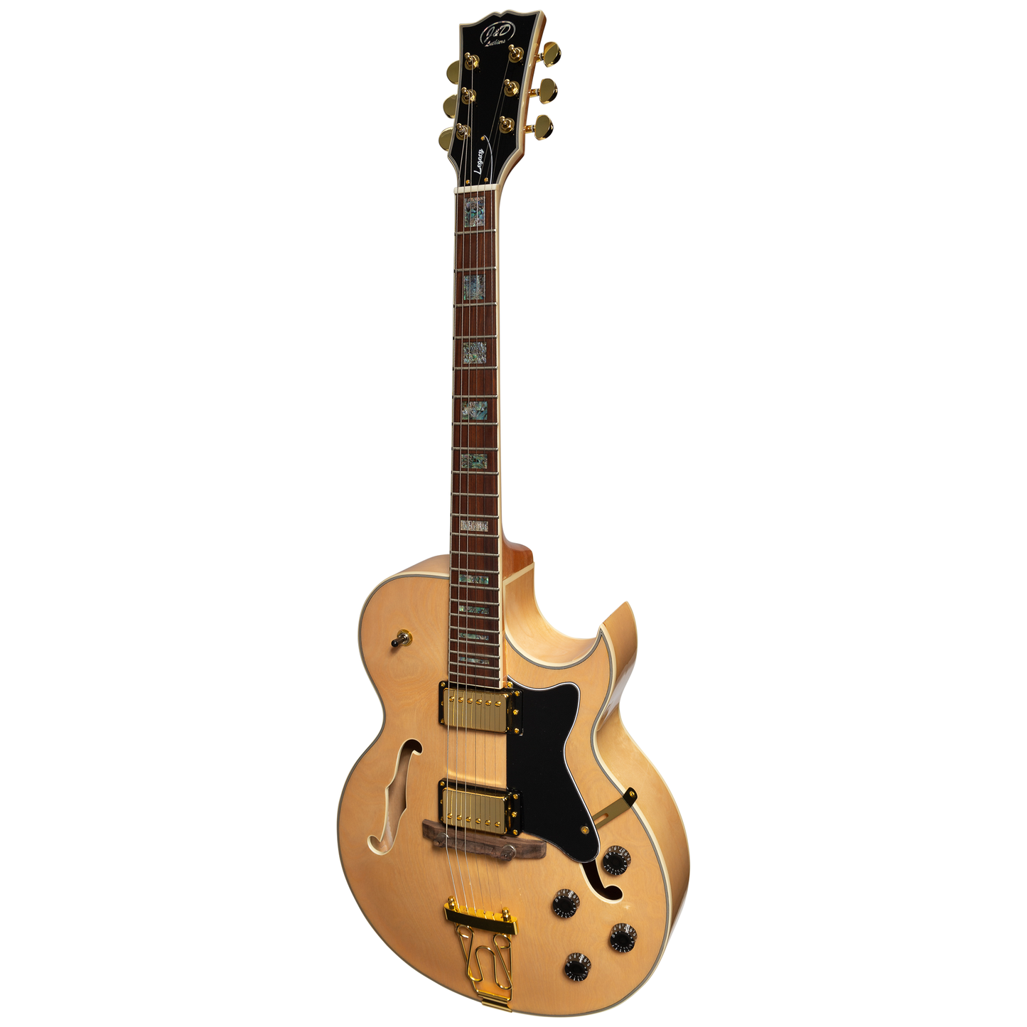J D Luthiers Hollow body ES Style Archtop Electric Guitar Natural