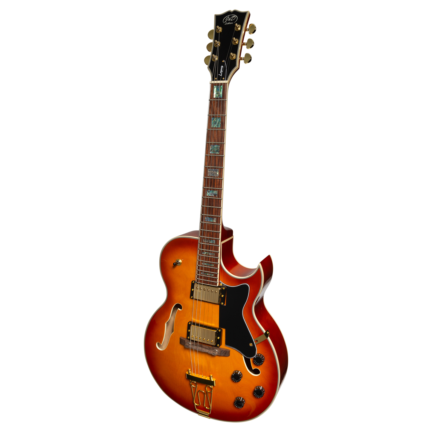 J&D Luthiers Hollow body ES-Style Archtop Electric Guitar (Vintage Sunburst)