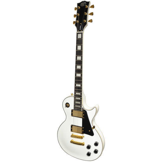 J&D Luthiers LP Custom-Style Electric Guitar (White)