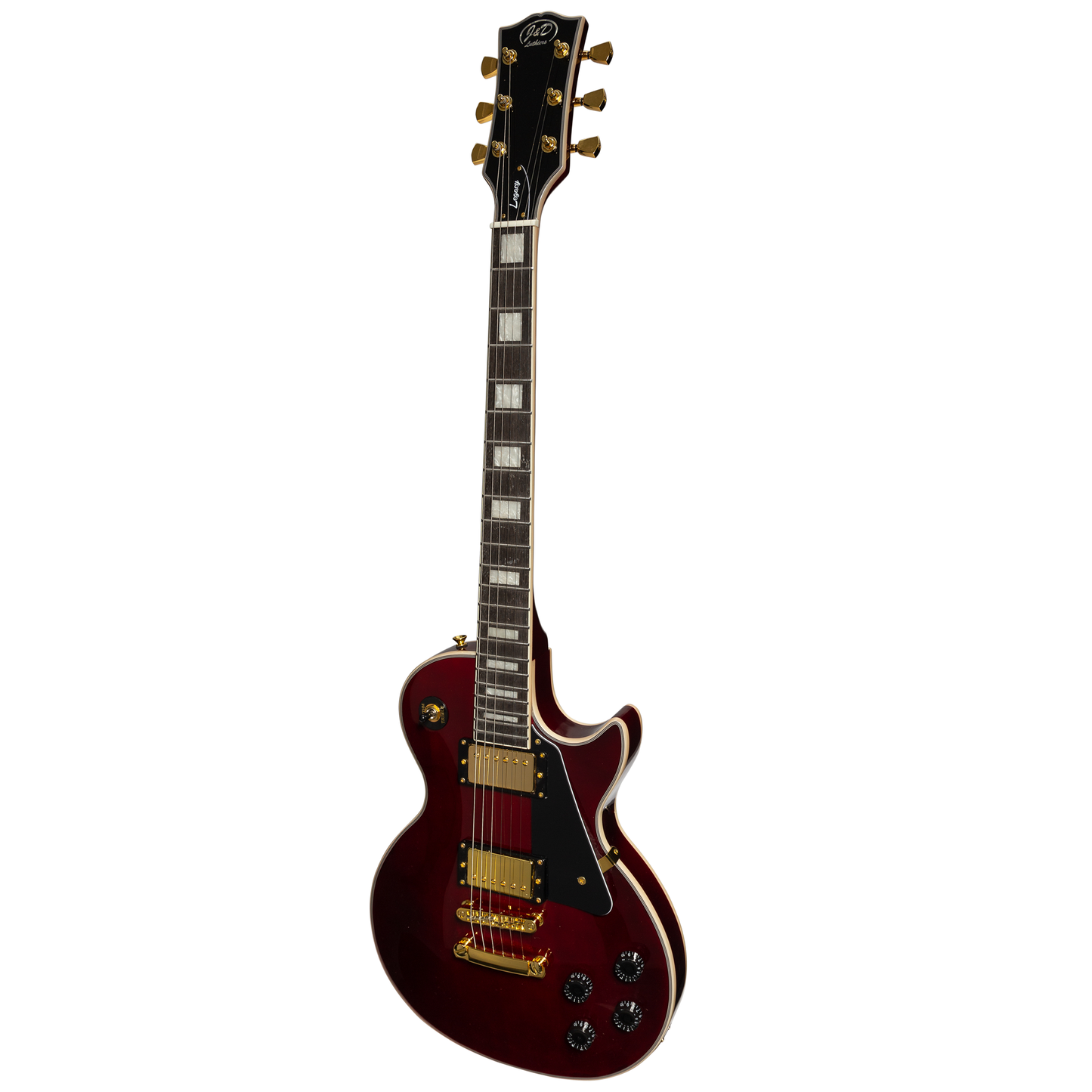 J&D Luthiers LP Custom-Style Electric Guitar (Wine Red)