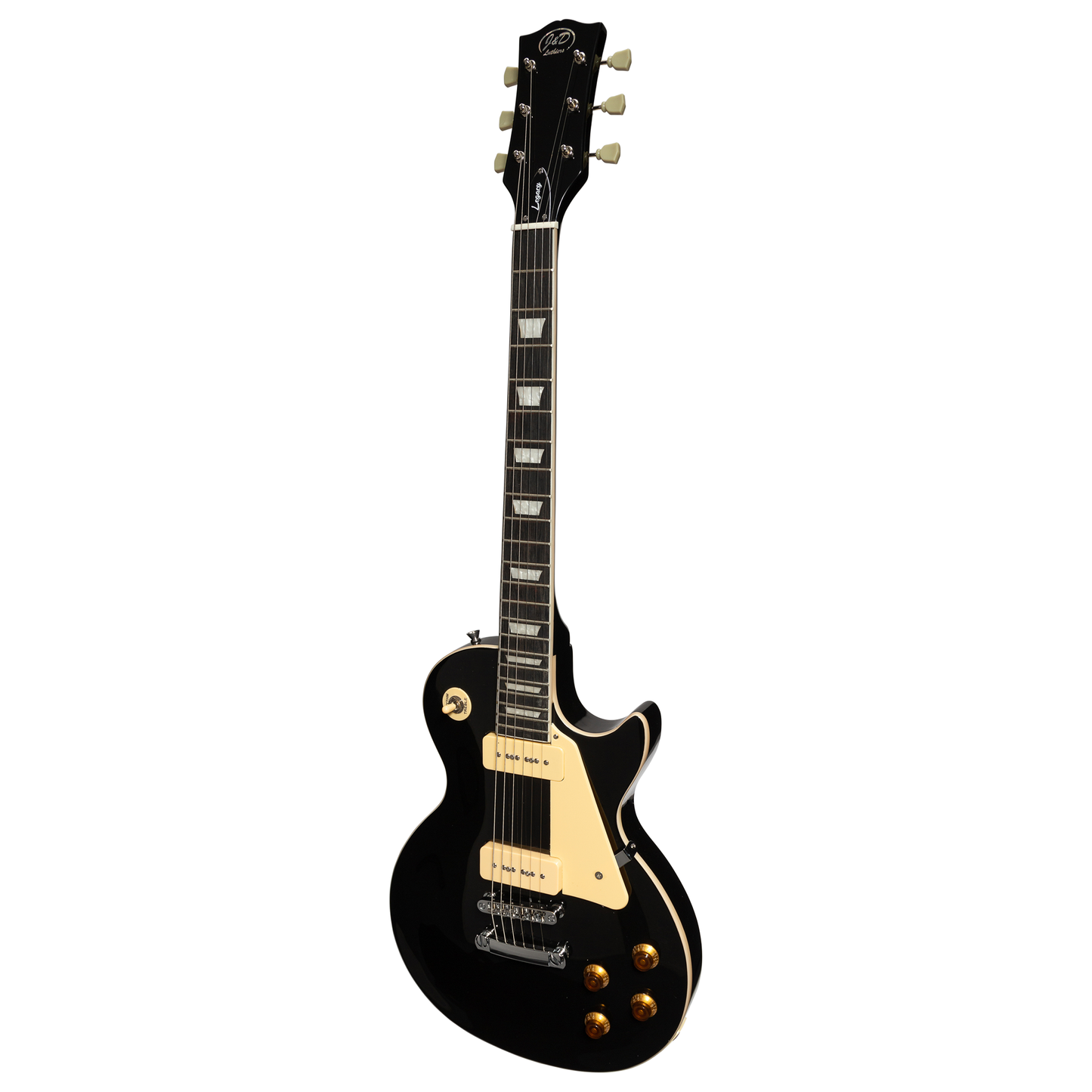 J&D Luthiers LP-Style '56 P-90 Electric Guitar (Black)