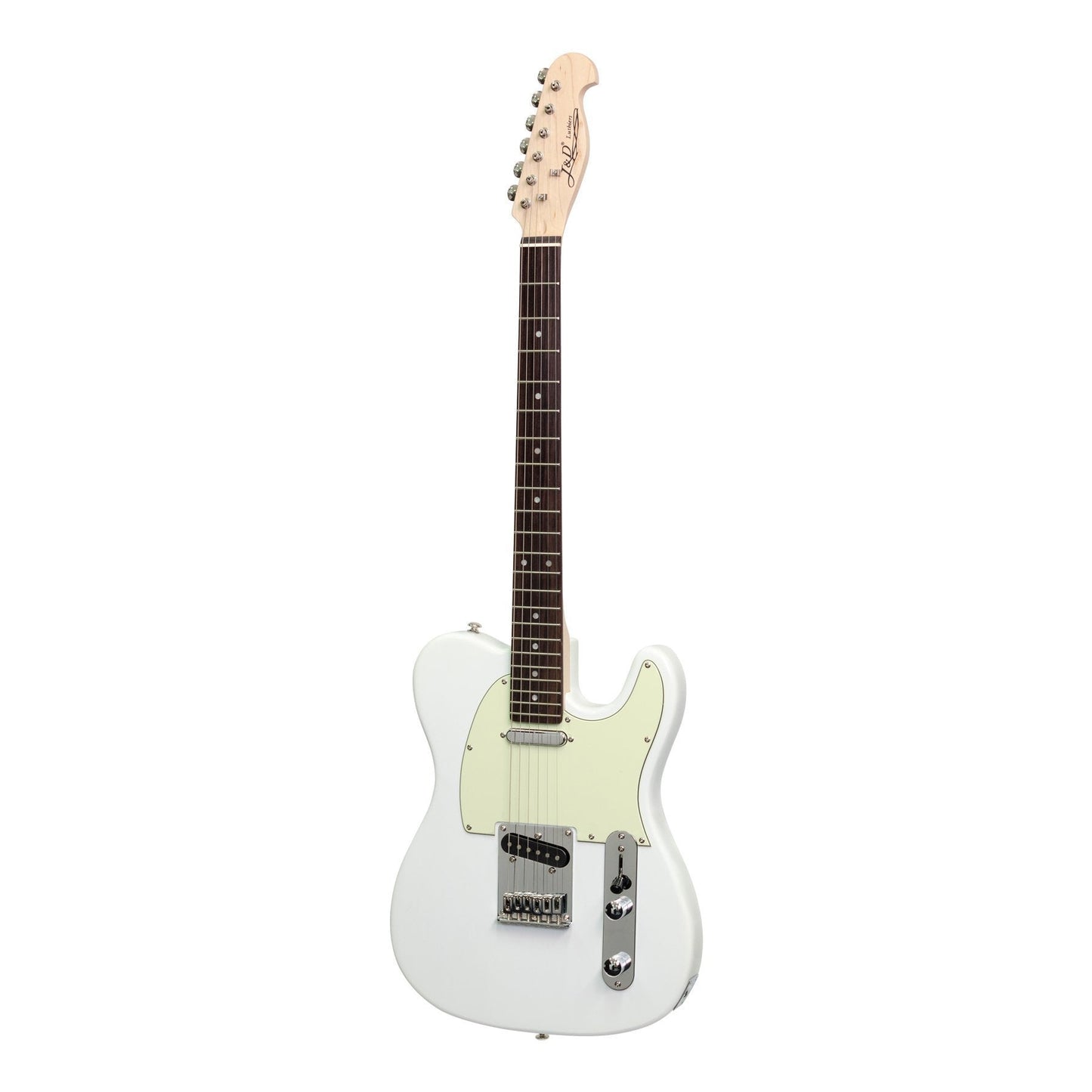 J&D Luthiers TE-Style Electric Guitar (White)