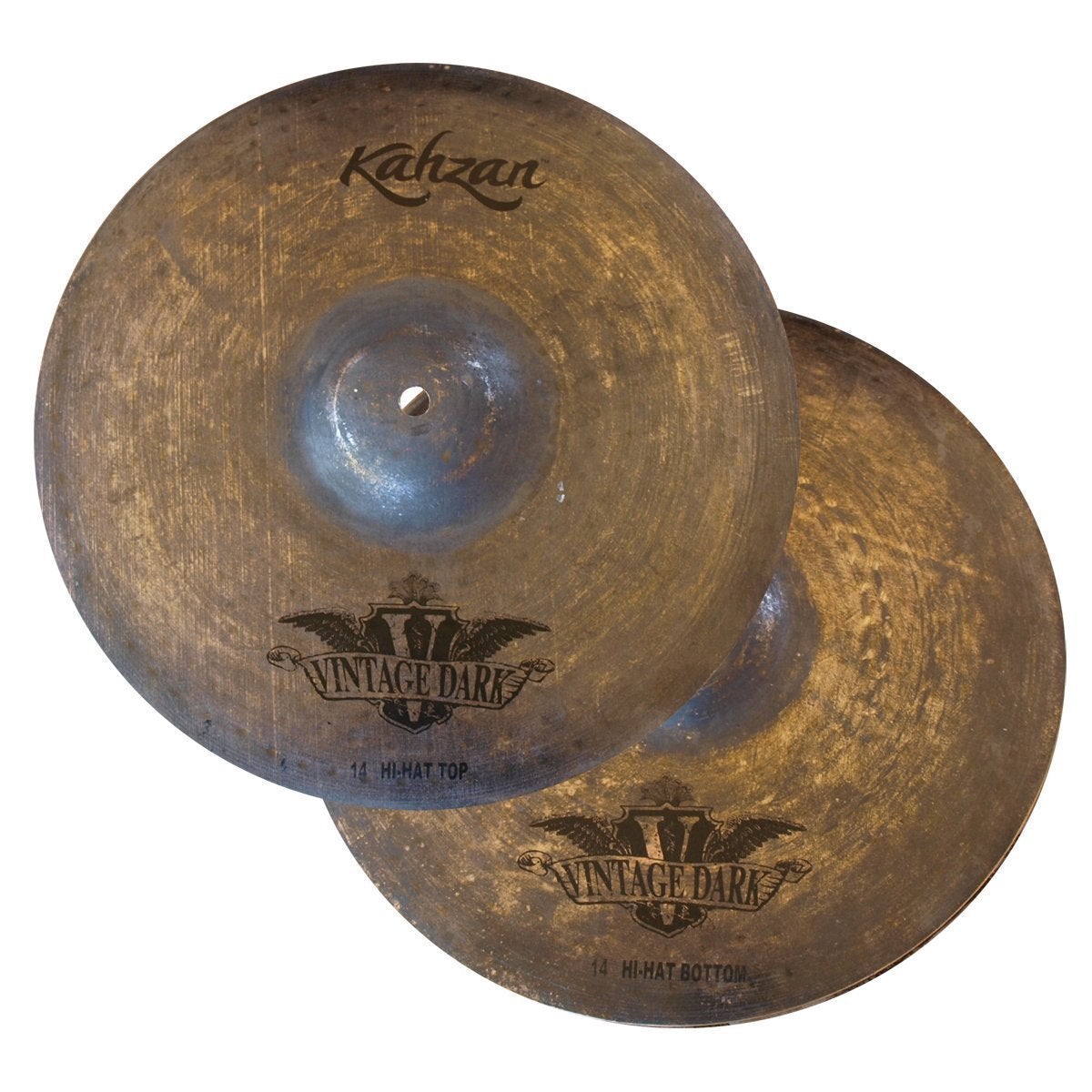 Load image into Gallery viewer, Kahzan &amp;#39;Vintage Dark Series&amp;#39; Hi-Hat Cymbals (14&amp;quot;)
