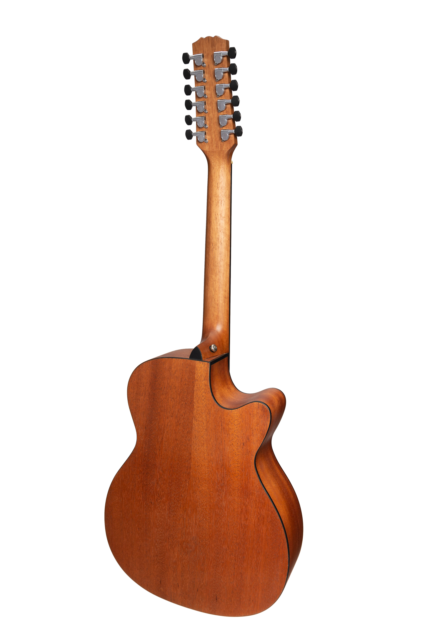 Martinez 'Natural Series' Solid Mahogany Top 12-String Left Handed Acoustic-Electric Small Body Cutaway Guitar (Open Pore)