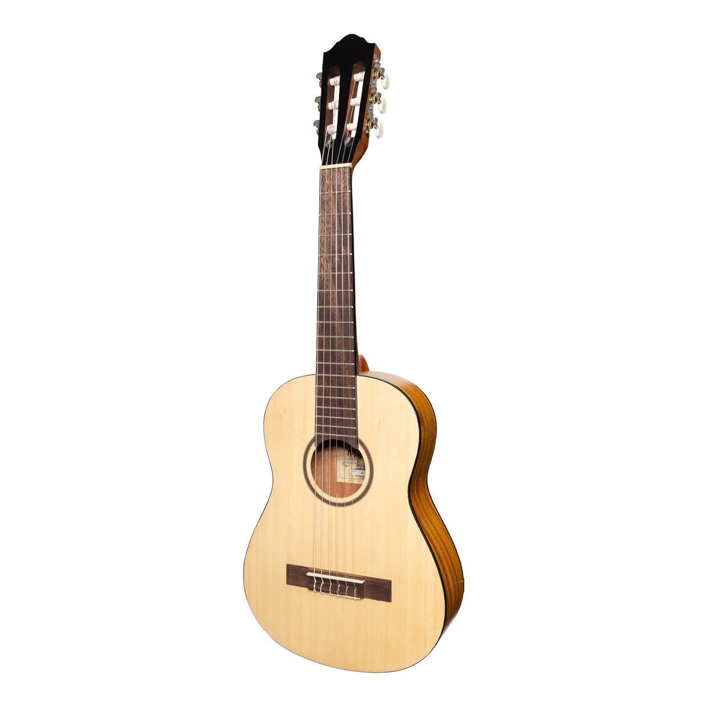 Martinez 1/2 Size Student Classical Guitar with Built In Tuner (Spruce/Koa)