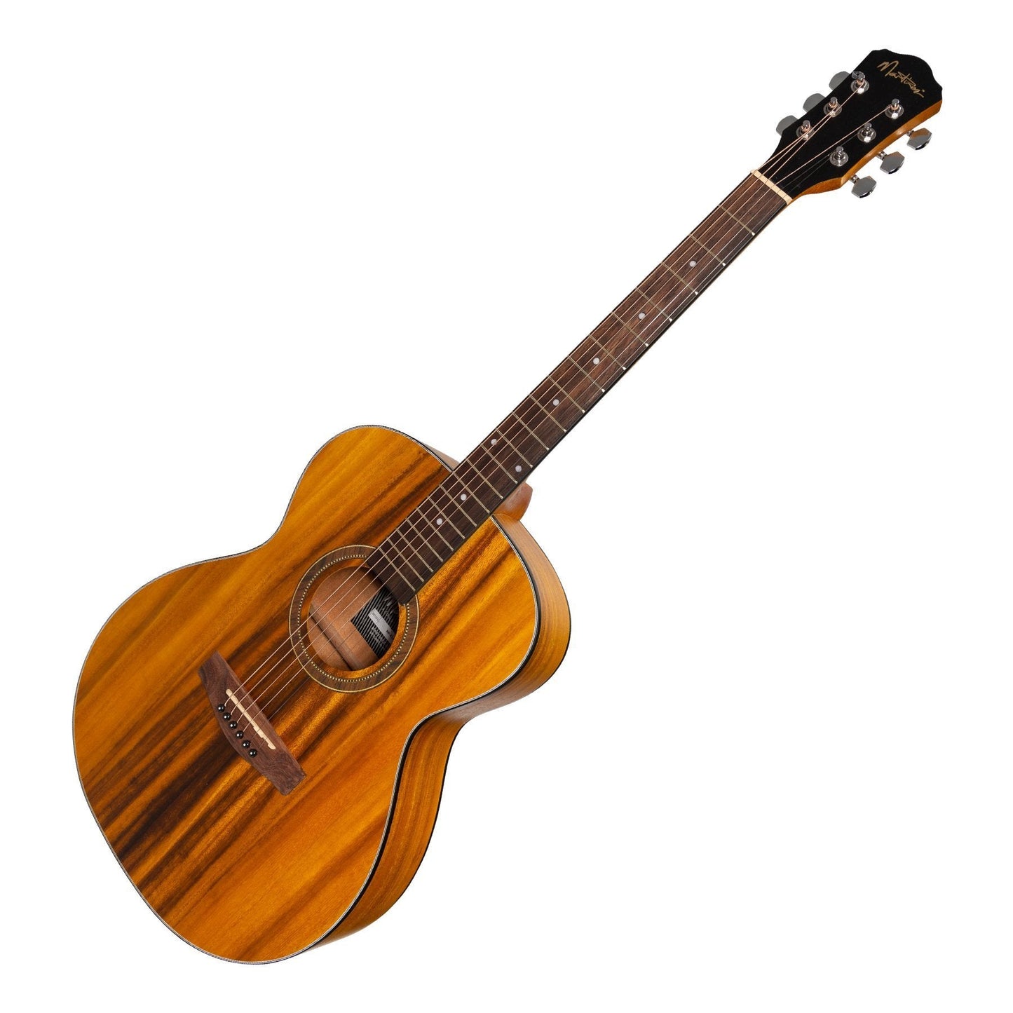 Martinez '41 Series' Folk Size Acoustic Guitar Pack with Built-in Tuner (Koa)