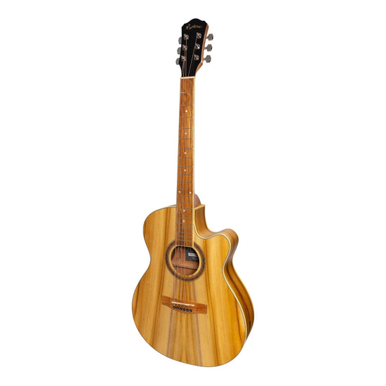 Martinez '41 Series' Folk Size Cutaway Acoustic-Electric Guitar (Jati-Teakwood)