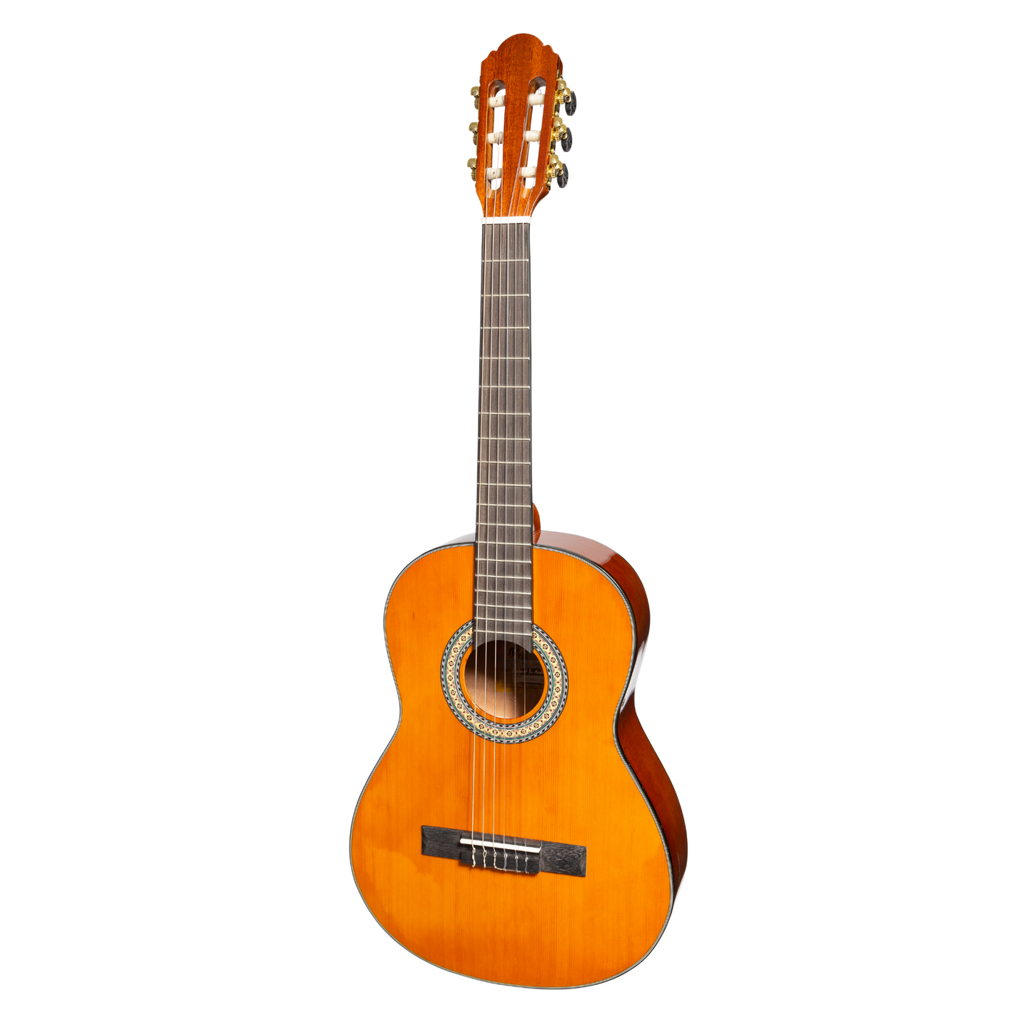 Martinez G-Series 3/4 Size Classical Guitar with Tuner (Amber-Gloss)