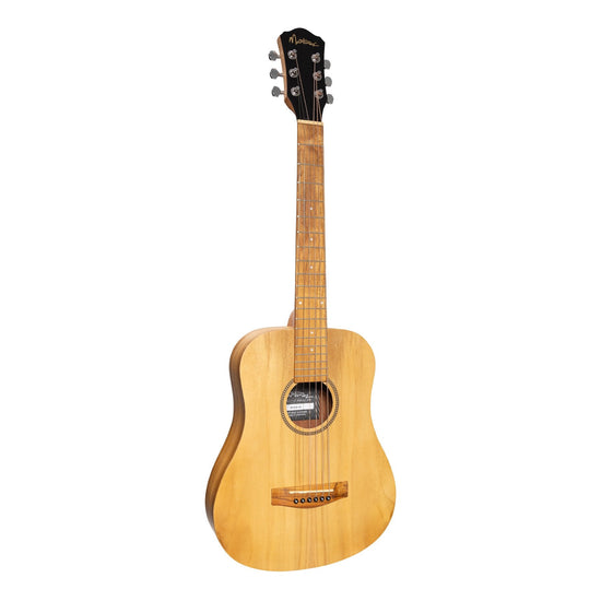 Martinez Left Handed Acoustic Babe Traveller Guitar (Jati-Teakwood)