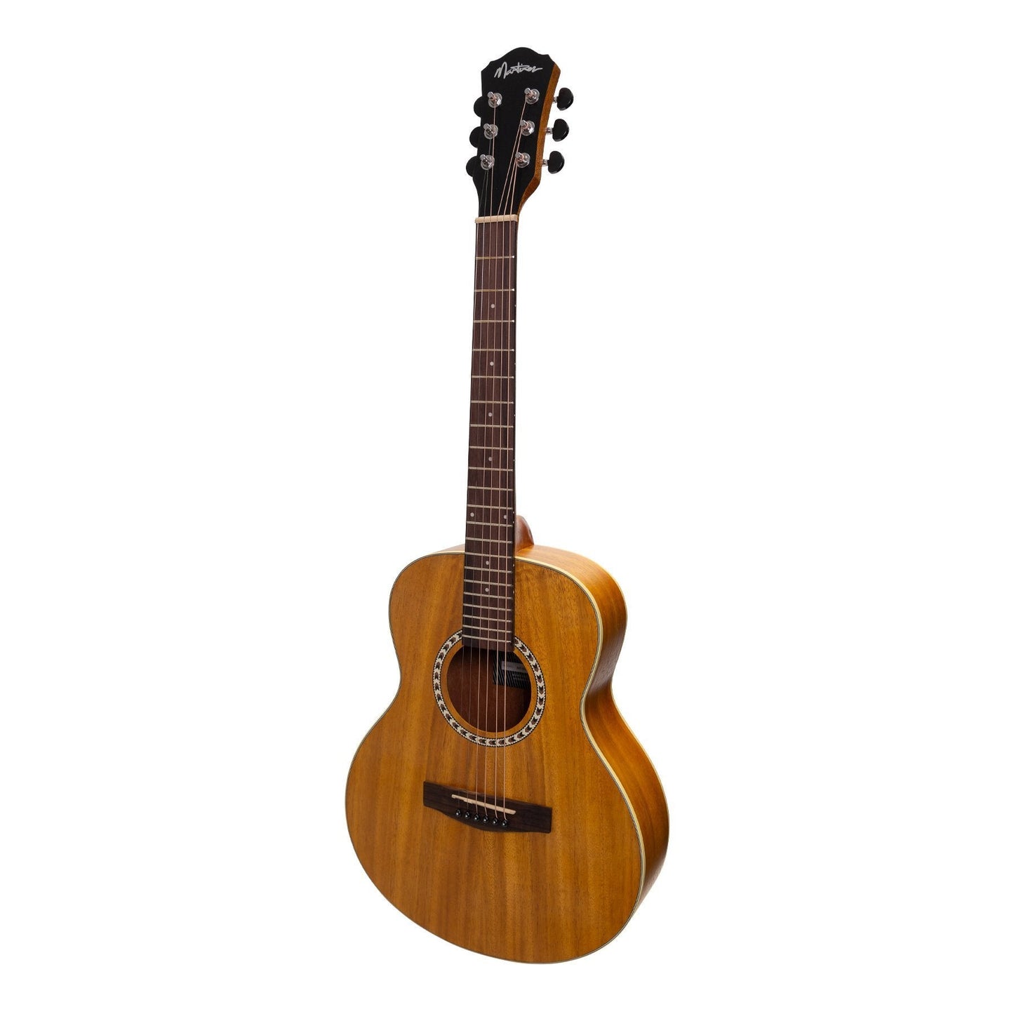 Martinez Left Handed Acoustic Short Scale Guitar (Koa)