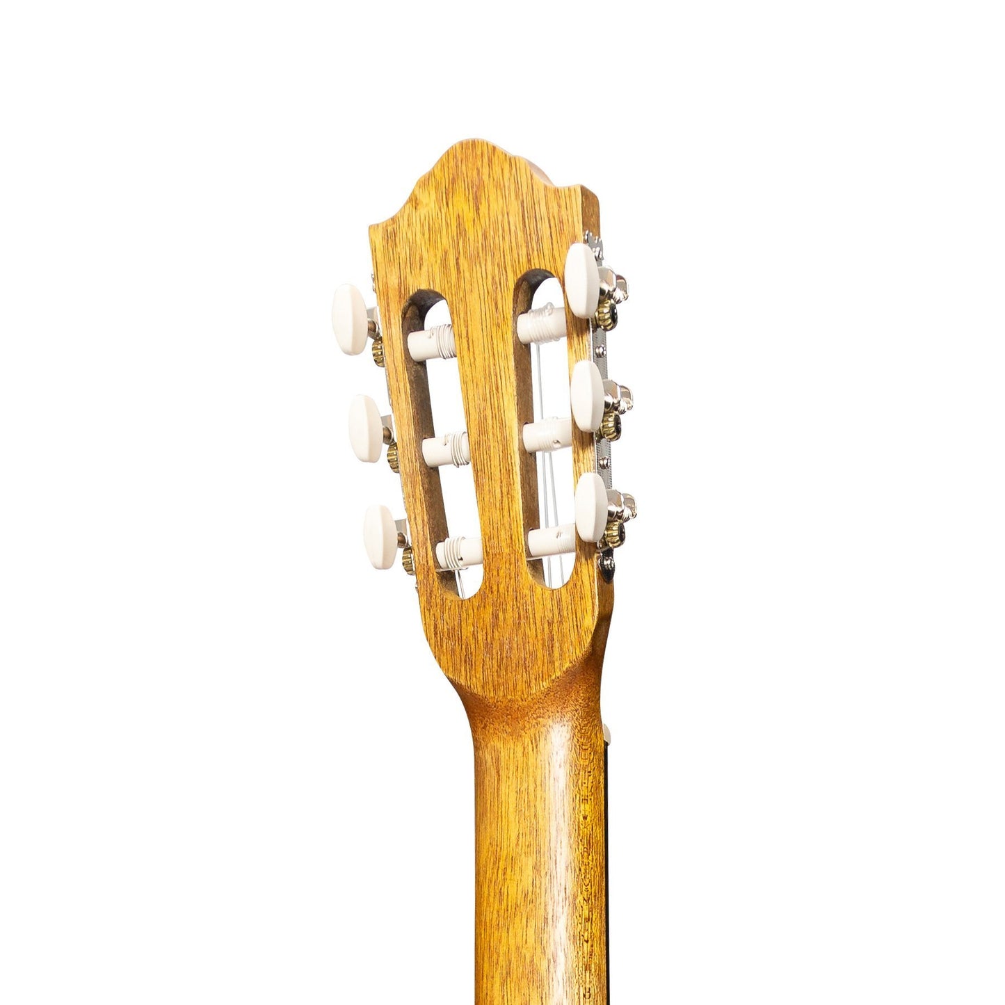 Martinez Left Handed Full Size Student Classical Guitar Pack with Built In Tuner (Spruce/Koa)