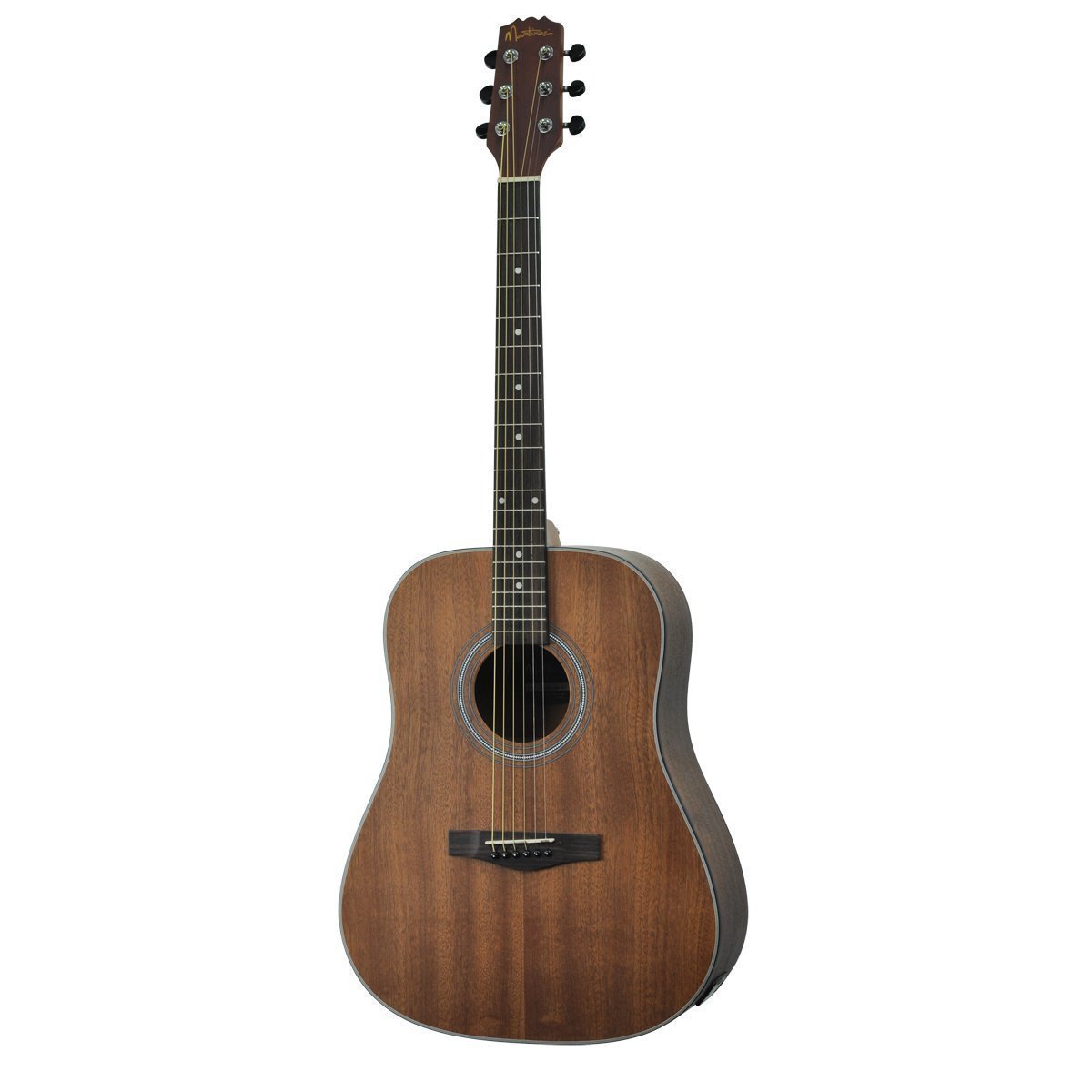 Martinez 'Mahogany Series' Mahogany Acoustic-Electric Dreadnought Guitar (Natural Satin)