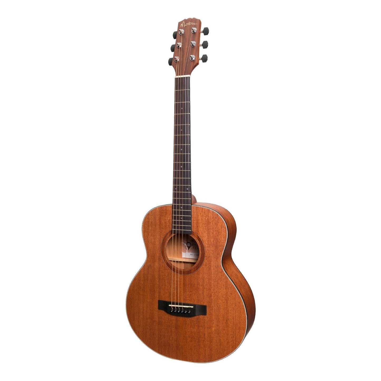 Martinez 'Natural Series' Mahogany Top Acoustic-Electric Mini Short Scale Guitar (Open Pore)