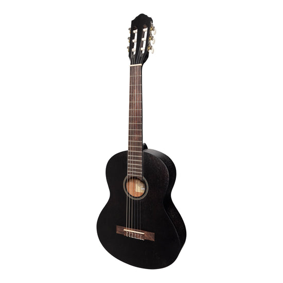 Martinez 'Slim Jim' 3/4 Size Student Classical Guitar with Built In Tuner (Black)