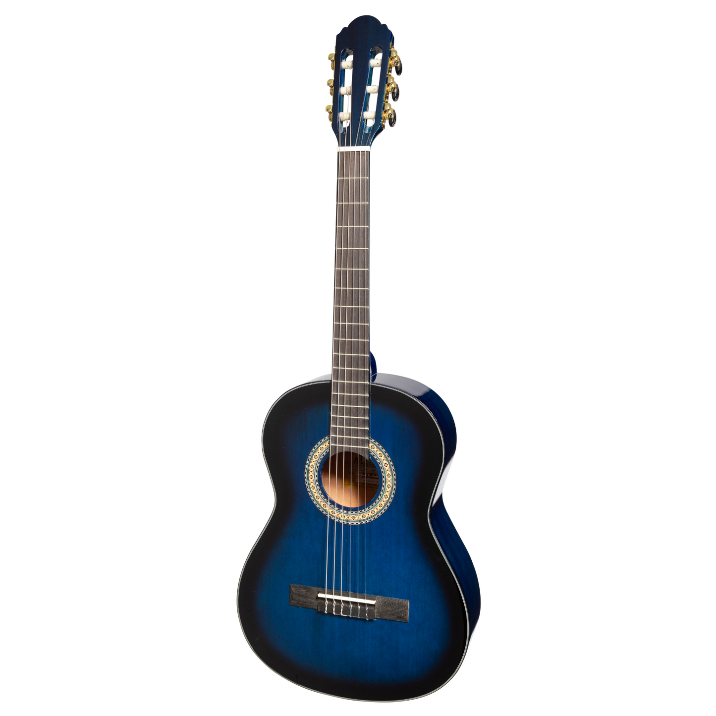 Martinez 'Slim Jim' G-Series 3/4 Size Classical Guitar with Built-in Tuner (Blue-Gloss)